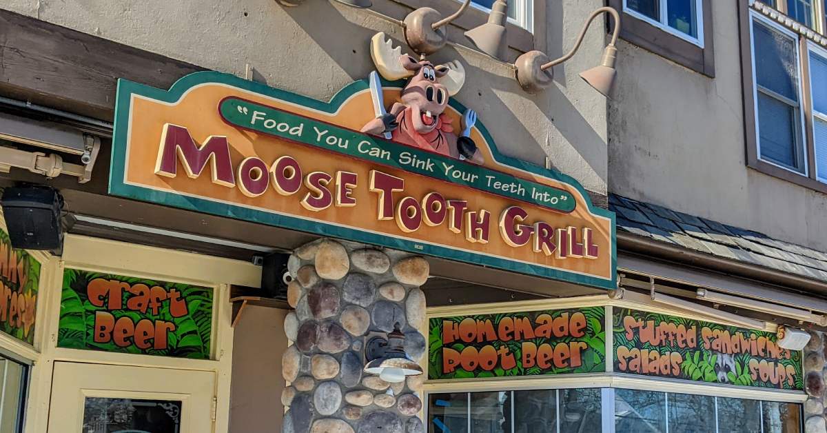 moose tooth grill exterior of restaurant