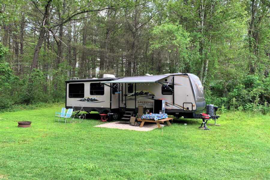 rv set up for camp