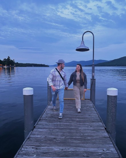 couple-posing-on-docks-lake-george