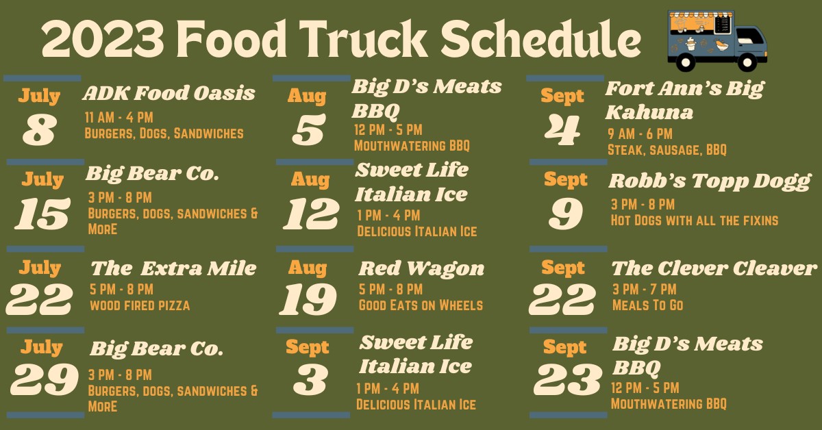 Food Truck 2023 Schedule
