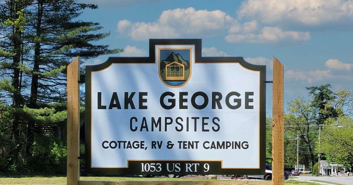 lake george campsites sign